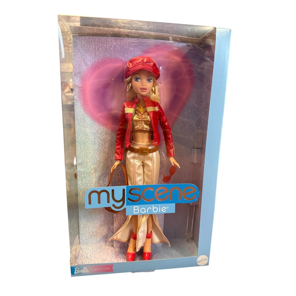 Mattel My Scene Barbie Doll 12in Red Gold Good Y2K Signature Collector Box Wear